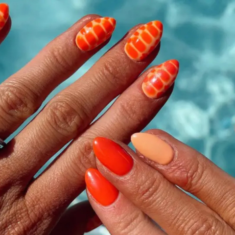 Aperol Spritz Nails