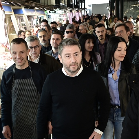 Ο Νίκος Ανδρουλάκης στη Βαρβάκειο