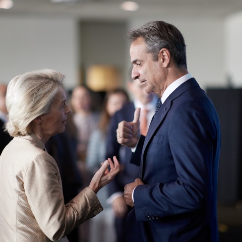 Κυριάκος Μητσοτάκης και Ούρσουλα φον ντερ Λάιεν