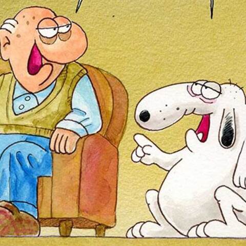 Σκίτσο του Αρκά από τη σειρά «Οι Συνομήλικοι»