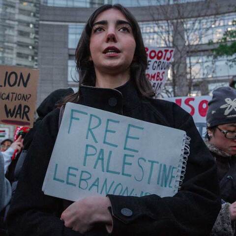 Συγκέντρωση διαμαρτυρίας στη Νέα Υόρκη για τον πόλεμο του Ισραήλ στον Λίβανο