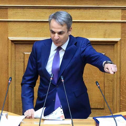 Ο Κυριάκος Μητσοτάκης στη Βουλή στη συζήτηση για το Κράτος Δικαίου