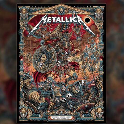 Η αφίσα των Metallica για τη συναυλία τους στο ΟΑΚΑ