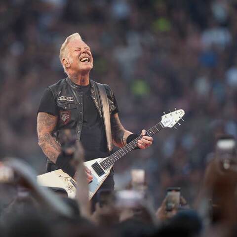 Ο Τζέιμς Χέτφιλντ σε συναυλία των Metallica