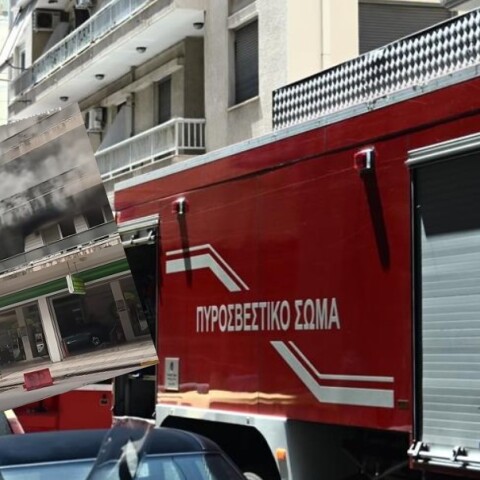 Πυροσβέστες επιχειρούν σε φωτιά στη Θεσσαλονίκη