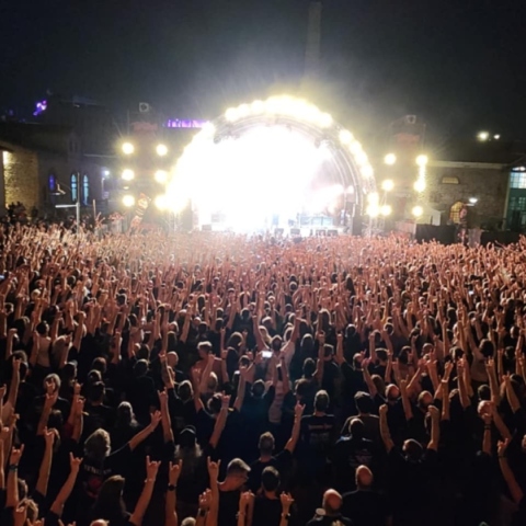Στιγμιότυπο από το πρώτο Rock Hard Festival Greece στην Τεχνόπολη, τον Σεπτέμβριο του 2025