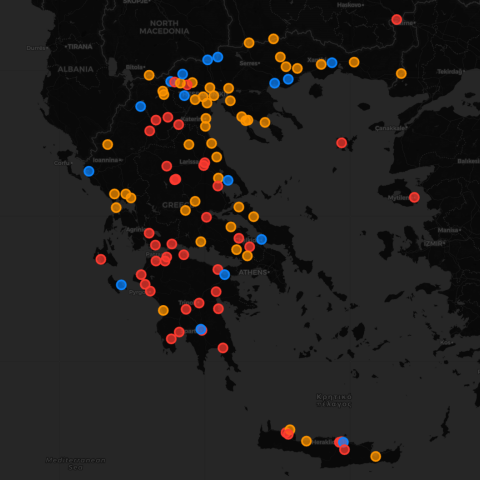 LIVE χάρτης | Πού υπάρχουν τώρα αγροτικά μπλόκα 