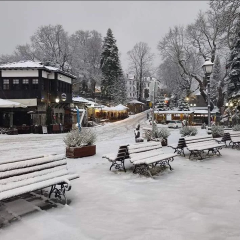 Το Μέτσοβο ντύθηκε στα λευκά - Σε εξέλιξη η χιονόπτωση