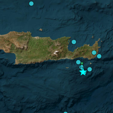 Ισχυρός σεισμός 5,7 Ρίχτερ ανοιχτά του Λασιθίου - Έγινε αισθητός σε όλο το νησί