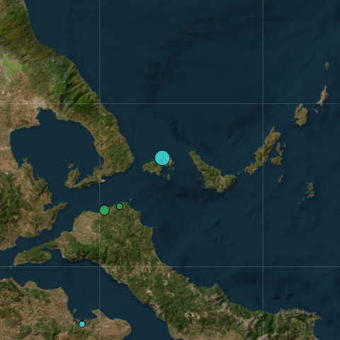 Ισχυρός σεισμός τώρα στη Σκιάθο