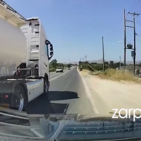 Χανιά: «Γκαζωτός» οδηγός βυτιοφόρου, πατάει κόρνα και κάνει επικίνδυνη προσπέραση