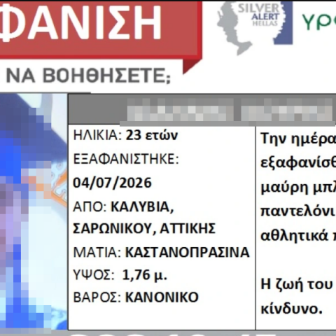 Αίσιο τέλος στην εξαφάνιση 23χρονου από τα Καλύβια 