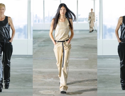 Το δερμάτινο ύφασμα που παρουσίασαν ο οίκος Peter Do και η startup βιοτεχνολογίας TômTex στην Εβδομάδα Μόδας της Νέας Υόρκης.