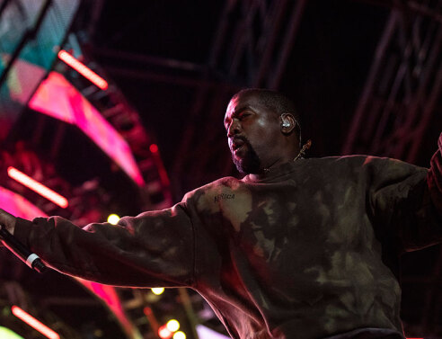 O Κάνιε Γουέστ επί σκηνής