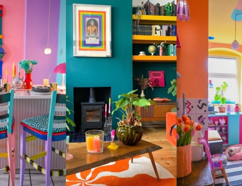 Color blocking εσωτερική διακόσμηση 