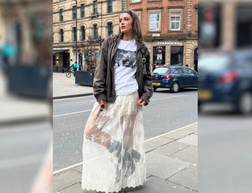 Δαντέλα με φούτερ, blazer και urban διάθεση – το στυλ που ορίζει το τώρα