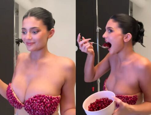 Η Κάιλι Τζένερ «παίζει» με το ρόδι σε νέα καμπάνια και τραβά όλα τα βλέμματα