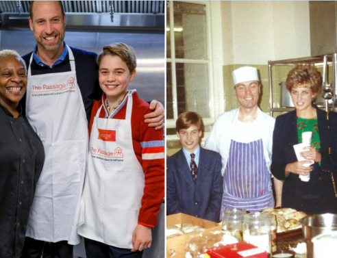 Το μάθημα της Νταϊάνα περνά γενιά: ο Γουίλιαμ και ο Τζορτζ σε δομή αστέγων