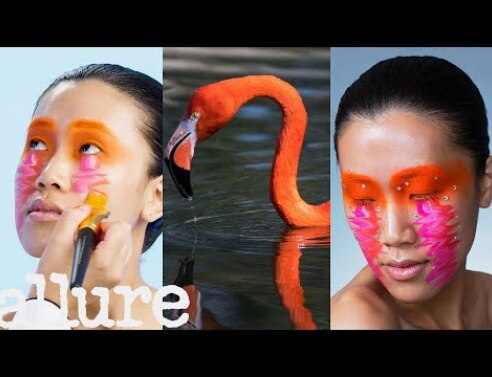 3 Makeup Artists Turn a Model Into a Flamingo | Triple Take | Allure