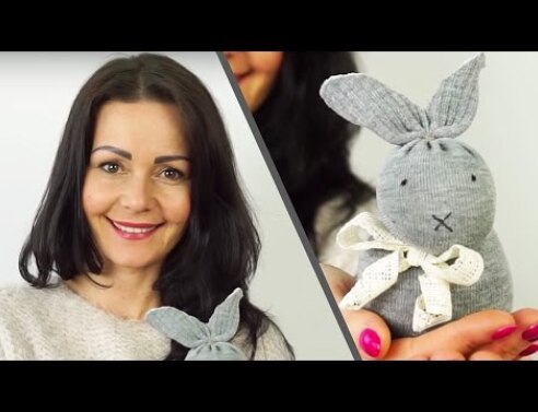 No-sew Sock Bunny - Easter Craft Ideas #2