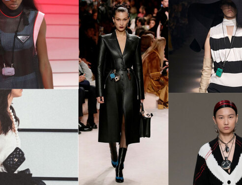 Οι μικροσκοπικές τσάντες μίκρυναν κι άλλο και έγιναν κοσμήματα © EPA/MATTEO BAZZI