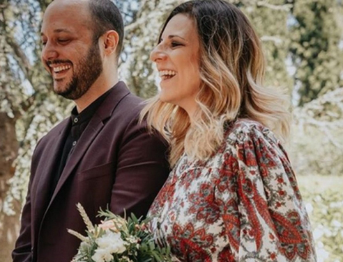 Η Angelika Dusk με τον σύζυγό της, Δημήτρη Μποσινάκο