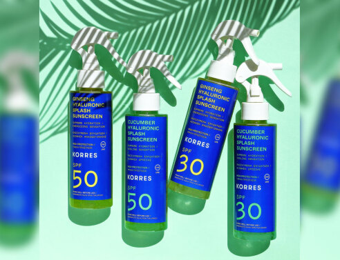 Αντηλιακά Korres Splash με ginseng και υαλουρονικό, αγγούρι και υαλουρονικό