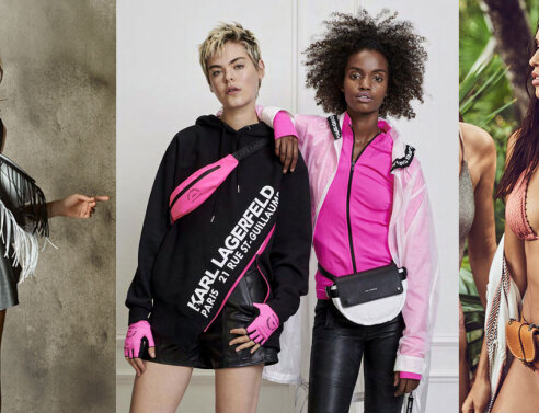 Μοντέλα ποζάρουν με ρούχα των εταιρειών Karl Lagerfeld, women'secret και Hogan