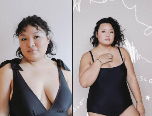 Plus size μοντέλο με μαγιό στη διαφορετική καμπάνια «Real Girls» της εταιρείας Float Swimwear