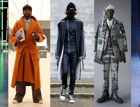 Από αριστερά: Fendi, Louis Vuitton, Rick Owens, Thom Browne, Dior