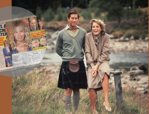 Prince Charles and Diana, Princess of Wales (1961 - 1997) pose together during their honeymoon in Balmoral, Scotland, 19th August 1981. (Photo by Serge Lemoine/Getty Images)