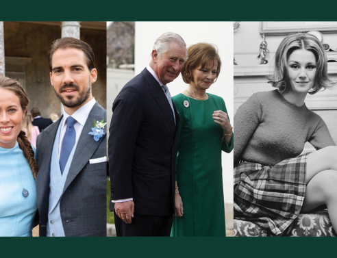 Από αριστερά: Νίνα Φλορ και πρίγκιπας Φίλιππος, πρίγκιπας Κάρολος και πριγκίπισσα Μαργαρίτσα, Λουίζ Κορντέτ