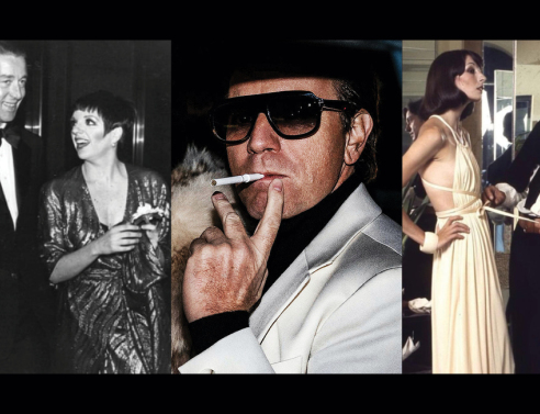 Halston, Liza Minelli, Anjelica Huston