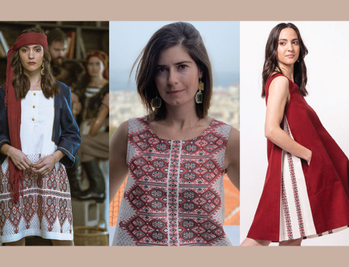 Palaiologue: Η σχεδιάστρια και ιδιοκτήτρια του brand, Βίκυ Χιουρέα, εμπνέεται από την ελληνική παράδοση και τις τοπικές φορεσιές για τις δημιουργίες της.