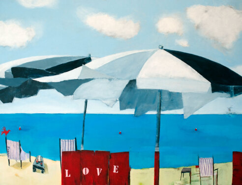 Χρήστος Κεχαγιόγλου, Love bleu blanc rouge, 2018, 70x113