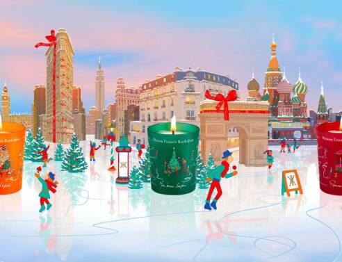 Maison Francis Kurkdjian: Τα συλλεκτικά χριστουγεννιάτικα αρωματικά κεριά Pomme d’amour, Pain d’epices και Mon beau Sapin