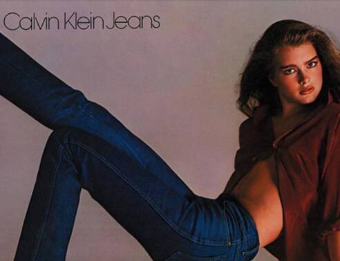 Η Μπρουκ Σιλντς σε διαφημιστική καμπάνια για την Calvin Klein τη δεκαετία του 1980