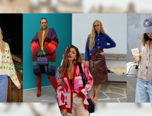 Γυναίκες ποζάρουν φορώντας ζακέτες