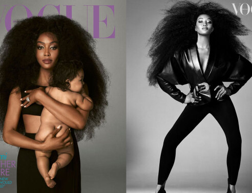 Η Ναόμι Κάμπελ ποζάρει με το το μωρό της στη Vogue