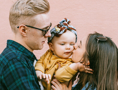 Ζευγάρι με μωρό