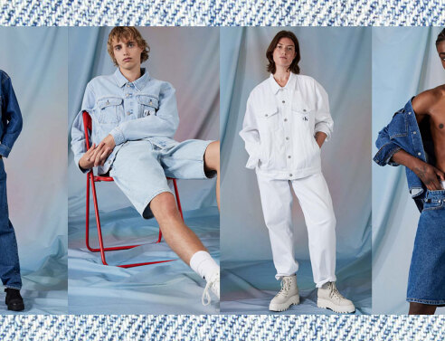 Μοντέλα με τζιν ρούχα Calvin Klein