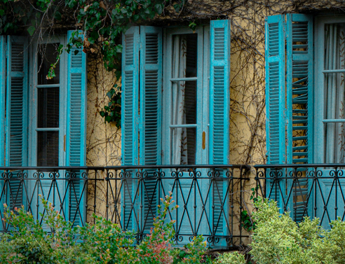 Φυτά σε μπαλκόνι. 