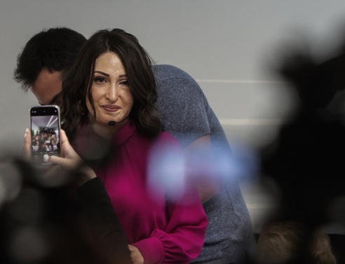 Η Ιωάννα Παλιοσπύρου στην παρουσίαση του ιδρύματος της