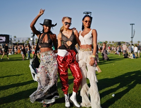 Jasmine Tookes, Romeo Strijd and Lais Ribeiro στο Coachella Valley Music & Arts Festival Weekend στην Καλιφόρνια 