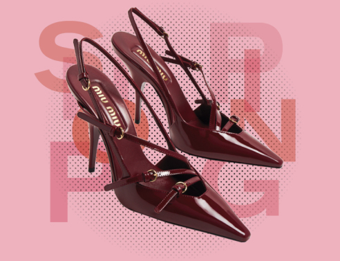 miu miu τακούνια μπορντό