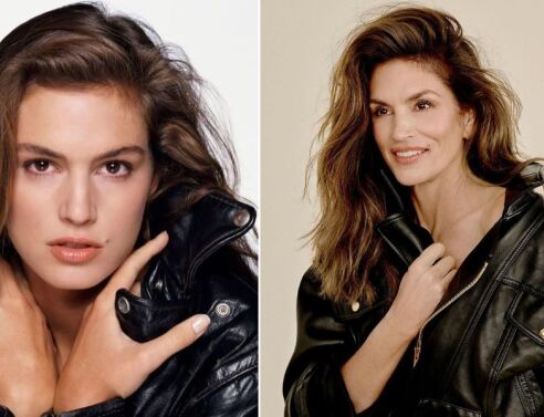 Η 58χρονη Σίντι Κρόφορντ φορά ξανά το ίδιο δερμάτινο μπουφάν που φορούσε σε ηλικία 20 ετών - Η throwback ανάρτηση στο Instagram.