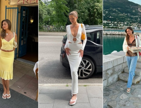 Κομψή με σαγιονάρες