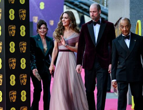 Η Κέιτ  Μίντλετον και ο Πρίγκιπας Γουίλιαμ επέστρεψαν στα BAFTA για πρώτη φορά μετά το 2023 © Jaimi Joy - WPA Pool/Getty Images