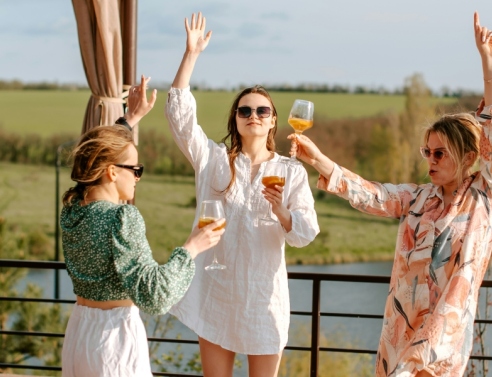 Women having fun