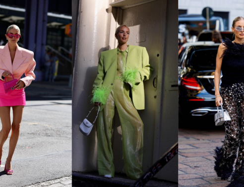 κοπέλα στο δρόμο με ρούχα